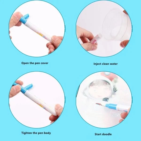 Montessori Toys: Reusable Magic Water Coloring Book for Kids - Image 4