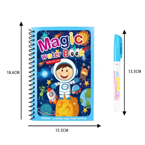 Montessori Toys: Reusable Magic Water Coloring Book for Kids - Image 10