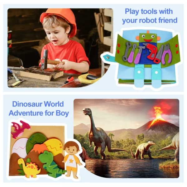 Montessori Toys: Toddler Busy Book for Early Educational Pretend Play - Image 2