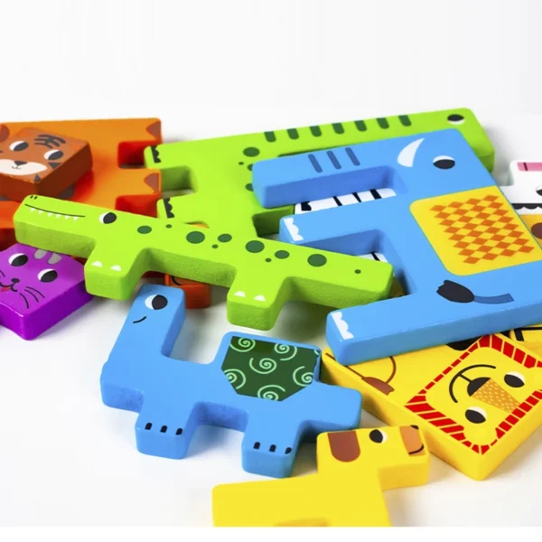 Montessori Toys: Wooden Animal Transportation Puzzle for Kids - Image 11