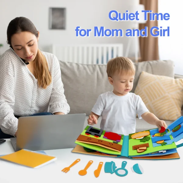 Montessori Toys: Toddler Busy Book for Early Educational Pretend Play - Image 3