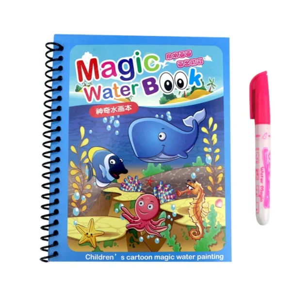 Montessori Toys: Reusable Magic Water Coloring Book for Kids