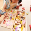 Cartoon Wooden Bear Dressing Puzzle Montessori Educational Toy Set